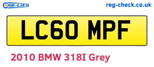 LC60MPF are the vehicle registration plates.