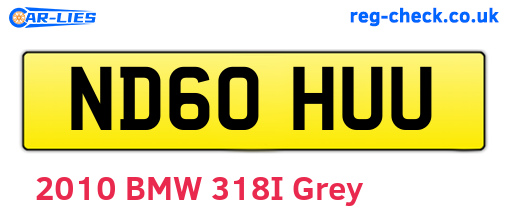 ND60HUU are the vehicle registration plates.