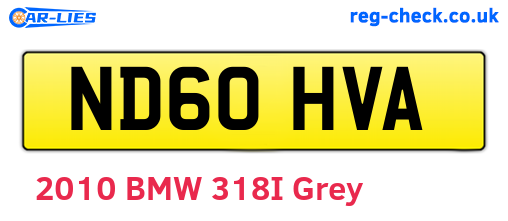 ND60HVA are the vehicle registration plates.