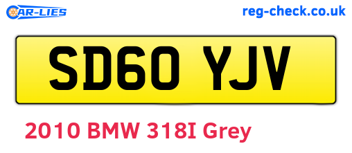 SD60YJV are the vehicle registration plates.