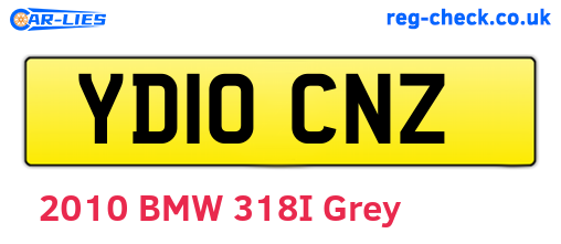 YD10CNZ are the vehicle registration plates.