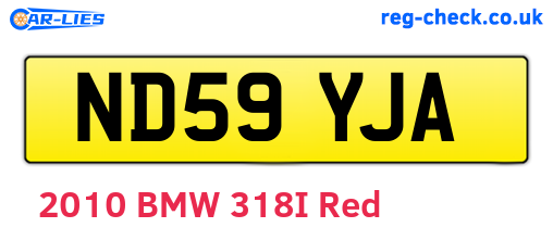 ND59YJA are the vehicle registration plates.