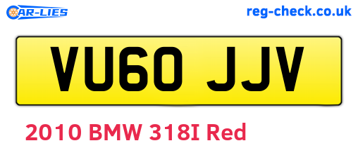 VU60JJV are the vehicle registration plates.