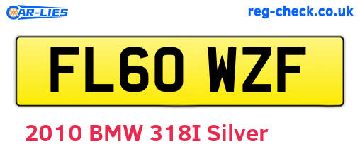 FL60WZF are the vehicle registration plates.