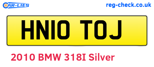 HN10TOJ are the vehicle registration plates.