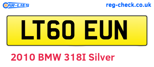LT60EUN are the vehicle registration plates.