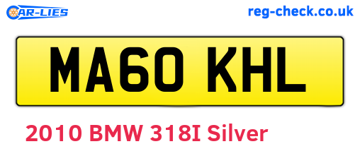 MA60KHL are the vehicle registration plates.