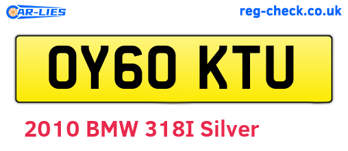 OY60KTU are the vehicle registration plates.
