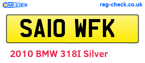 SA10WFK are the vehicle registration plates.