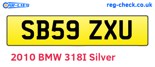 SB59ZXU are the vehicle registration plates.