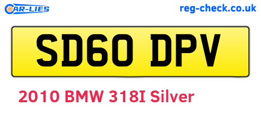 SD60DPV are the vehicle registration plates.