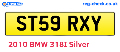 ST59RXY are the vehicle registration plates.