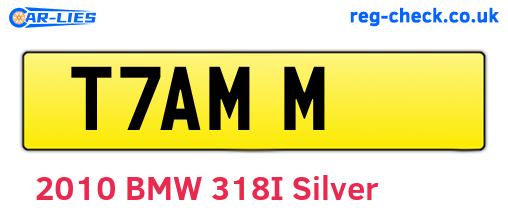 T7AMM are the vehicle registration plates.