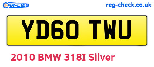 YD60TWU are the vehicle registration plates.