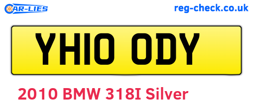 YH10ODY are the vehicle registration plates.