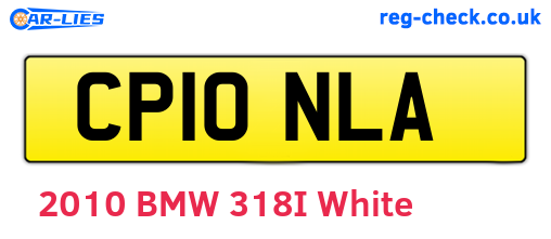 CP10NLA are the vehicle registration plates.