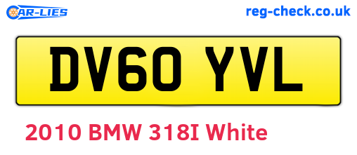 DV60YVL are the vehicle registration plates.