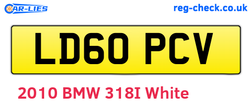 LD60PCV are the vehicle registration plates.