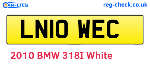 LN10WEC are the vehicle registration plates.