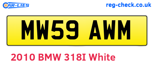 MW59AWM are the vehicle registration plates.