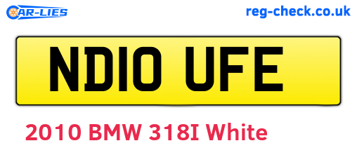 ND10UFE are the vehicle registration plates.