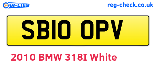 SB10OPV are the vehicle registration plates.