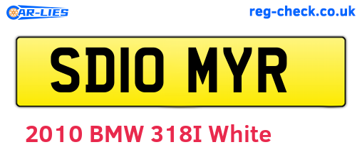 SD10MYR are the vehicle registration plates.