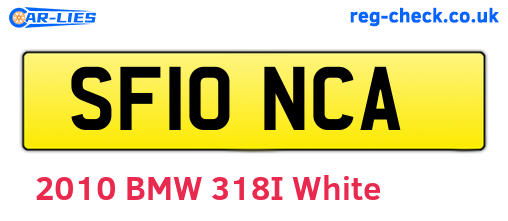 SF10NCA are the vehicle registration plates.