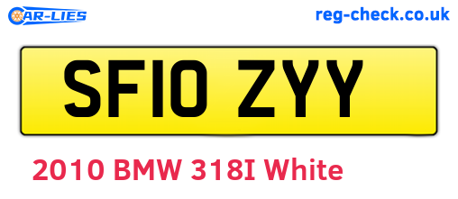 SF10ZYY are the vehicle registration plates.