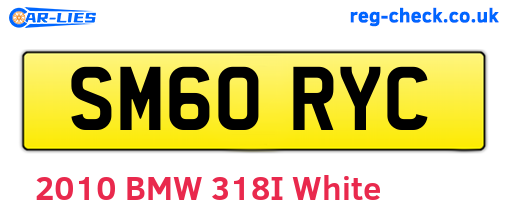 SM60RYC are the vehicle registration plates.