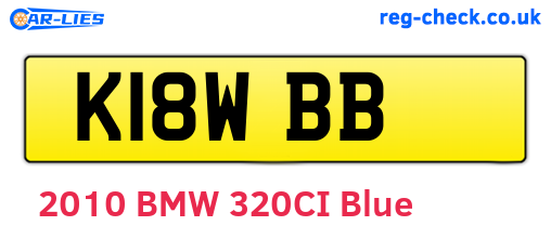 K18WBB are the vehicle registration plates.