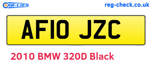 AF10JZC are the vehicle registration plates.