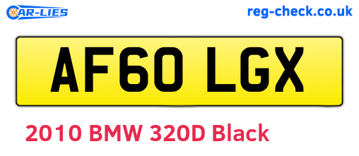 AF60LGX are the vehicle registration plates.
