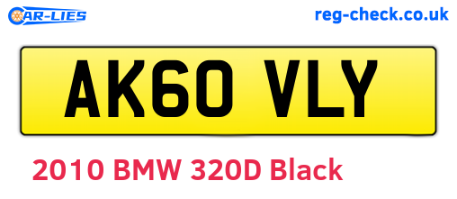 AK60VLY are the vehicle registration plates.