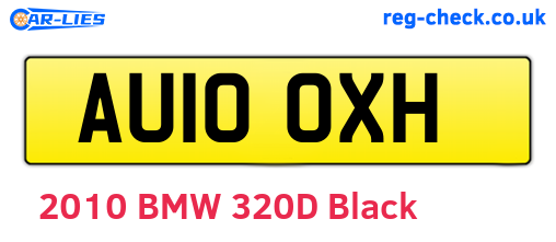 AU10OXH are the vehicle registration plates.