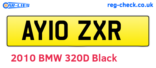 AY10ZXR are the vehicle registration plates.