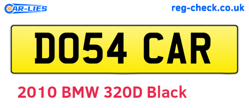DO54CAR are the vehicle registration plates.