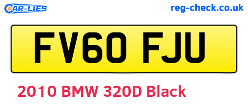 FV60FJU are the vehicle registration plates.