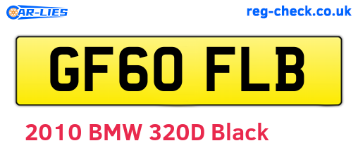 GF60FLB are the vehicle registration plates.