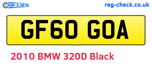 GF60GOA are the vehicle registration plates.