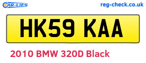 HK59KAA are the vehicle registration plates.