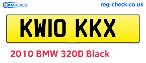 KW10KKX are the vehicle registration plates.