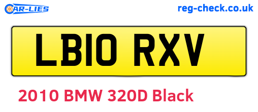 LB10RXV are the vehicle registration plates.