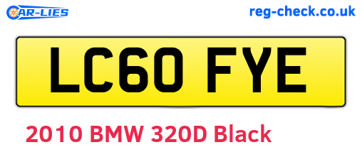 LC60FYE are the vehicle registration plates.
