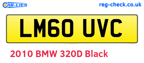 LM60UVC are the vehicle registration plates.