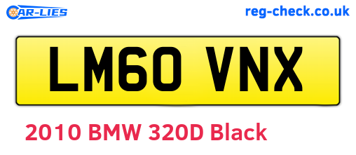 LM60VNX are the vehicle registration plates.