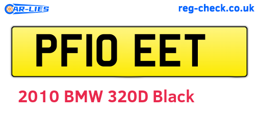 PF10EET are the vehicle registration plates.