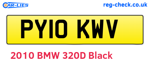 PY10KWV are the vehicle registration plates.
