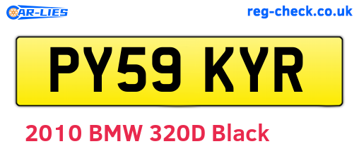 PY59KYR are the vehicle registration plates.