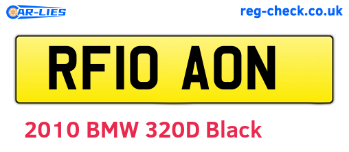 RF10AON are the vehicle registration plates.